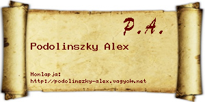 Podolinszky Alex névjegykártya